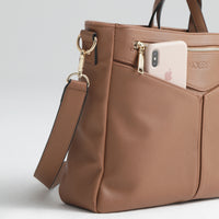 ELEN LUX Diaper Bag Camel Gold