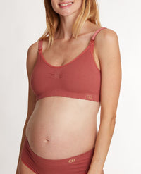 Zo√© terracotta pregnancy and nursing bra