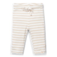 Trousers Stripe Sand/White