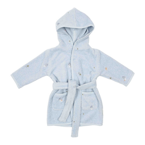 Children's embroidered bathrobe Blue