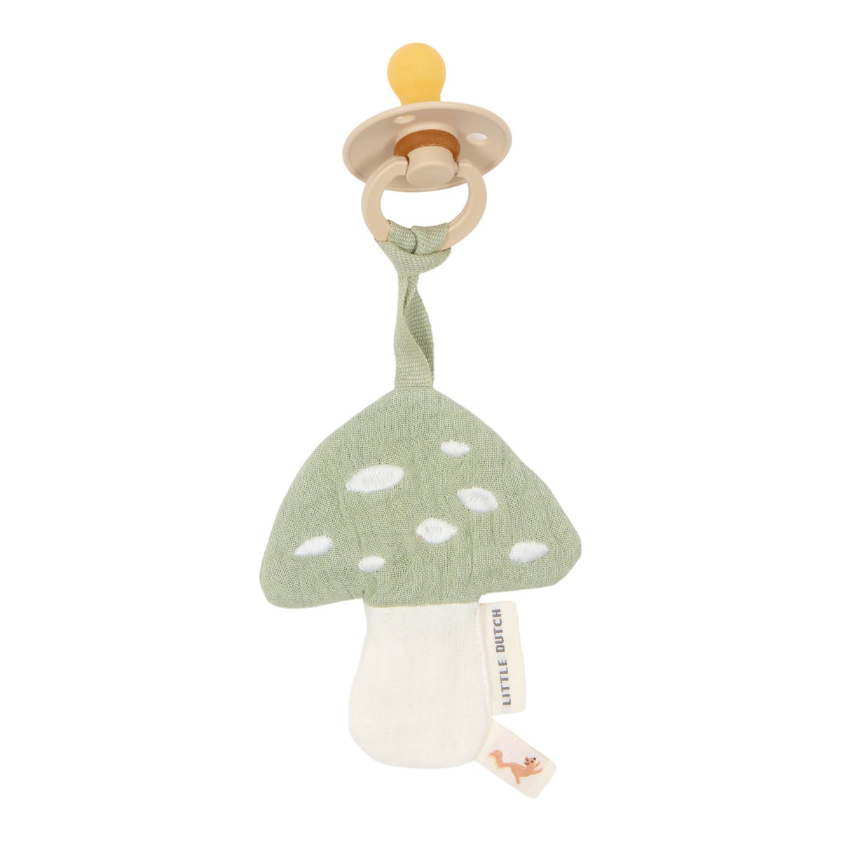 Pacifier cloth muslin Mushroom