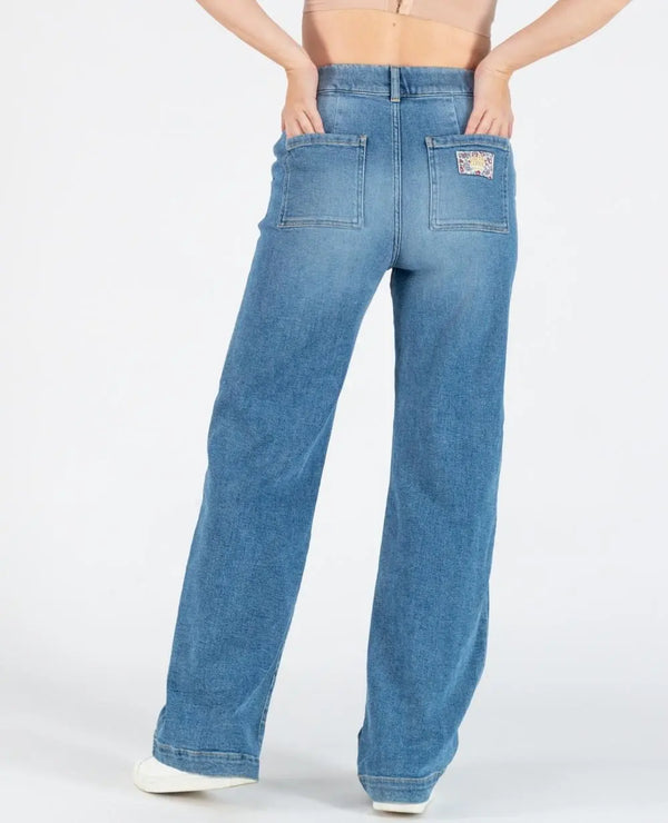 Kelly maternity jeans WIDE LEG mid blue