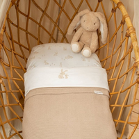 Knitted bassinet blanket Beige