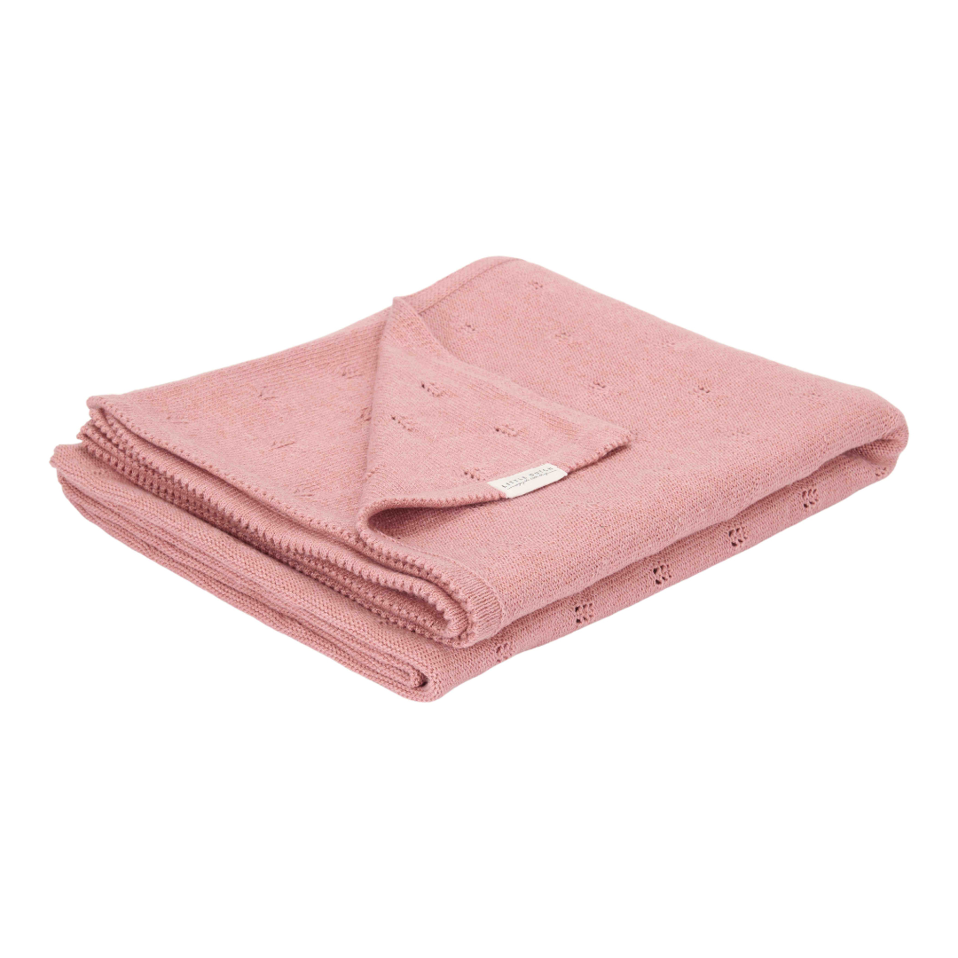 Knitted Bassinet Blanket Pure Pink Blush