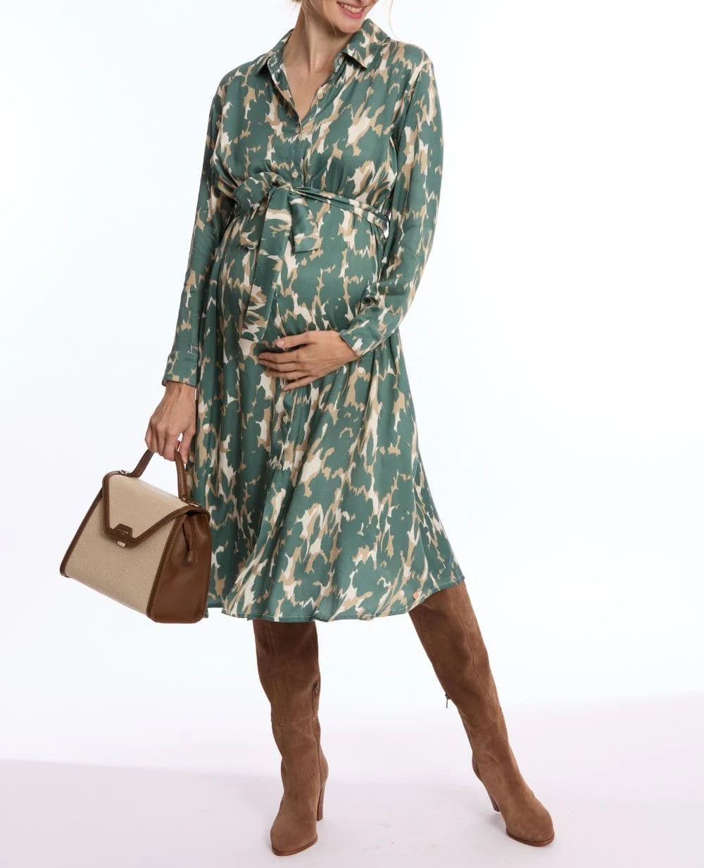 Maternity and Nursing Shirt Dress Rym