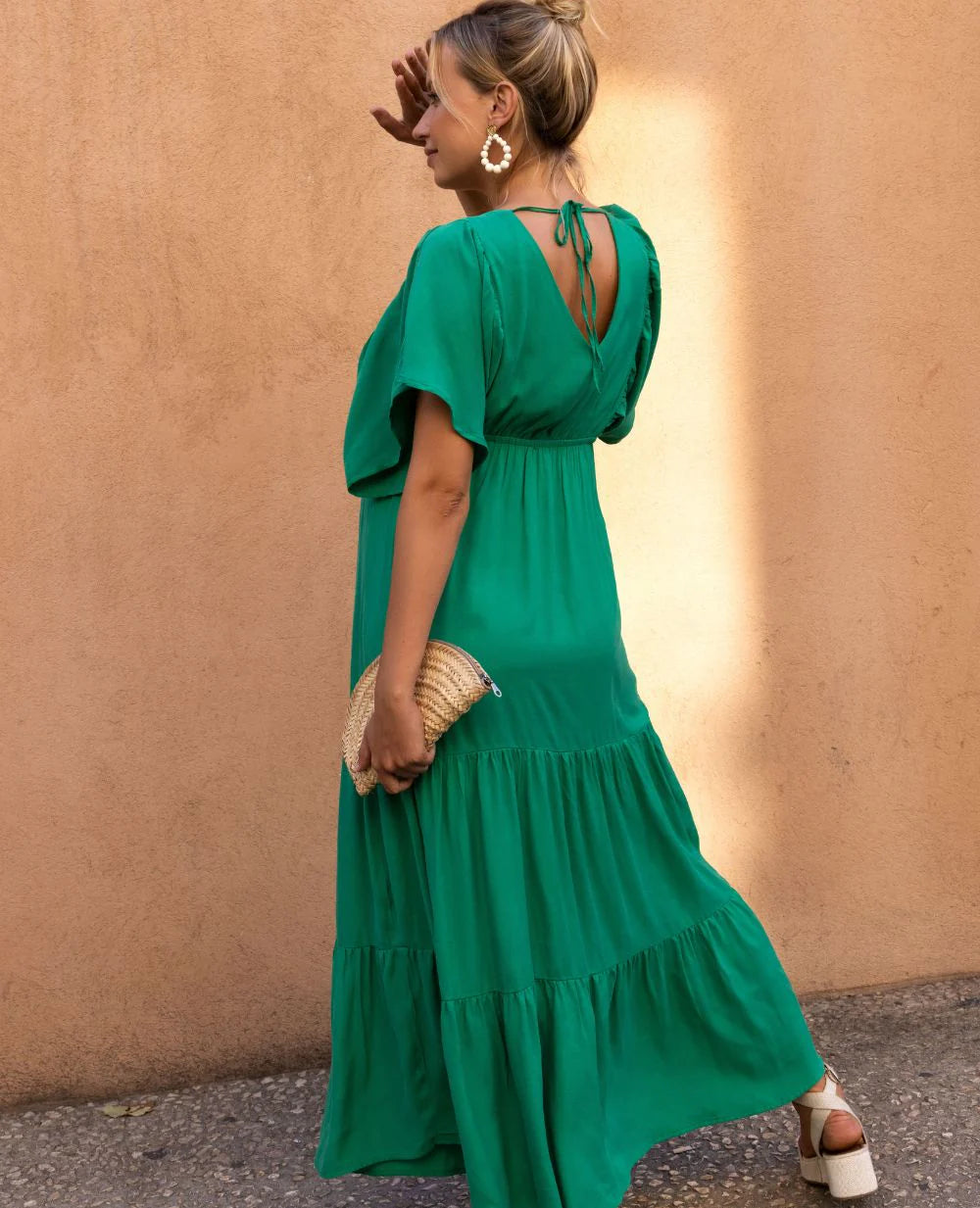 Long Maternity Dress Claudette Green