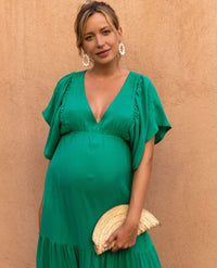 Long Maternity Dress Claudette Green