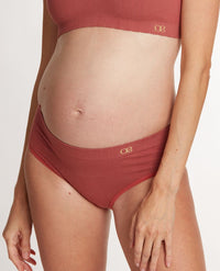 Zoé maternity low-rise briefs terracotta