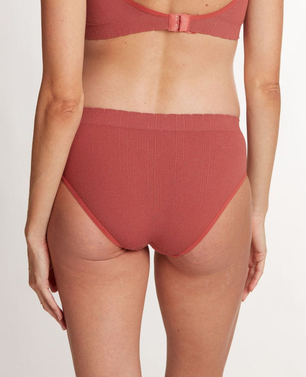 Zoé maternity low-rise briefs terracotta