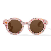 Child Sunglasses Round Shape Little Pink Flowers