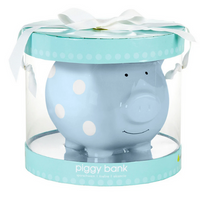 Piggy Bank Polka Dot - Blue