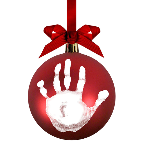 Babyprints ball ornament