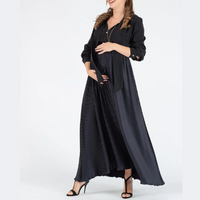 Bardot maternity plissé long skirt