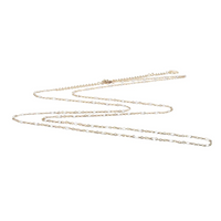 Gold plated stainless steel chain for pregnancy bola - white resin pearls