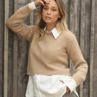 Gaspard maternity crop top sweater camel