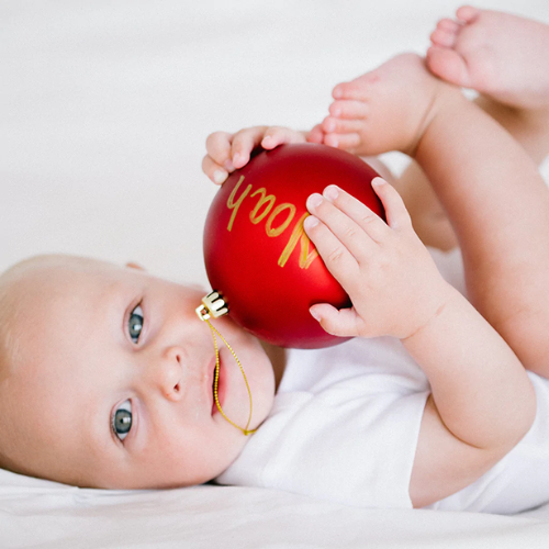 Babyprints ball ornament