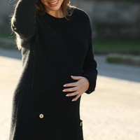 Maternity sweater dress honey black