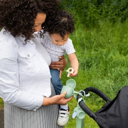 on-the-go pacifier holder - Sage