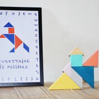 Wooden Tangram Original Pastel