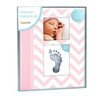 Chevron Babybook - Pink