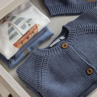 Knitted Cardigan Blue