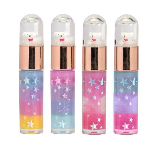 Lip Gloss Bear Glitter Effect