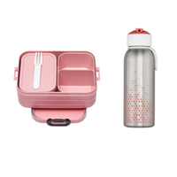 Pink Dots Insulated Bottle + Lunchbox Duo Set